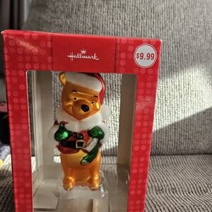 Hallmark Festive Pooh in Santa Outfit Ornament